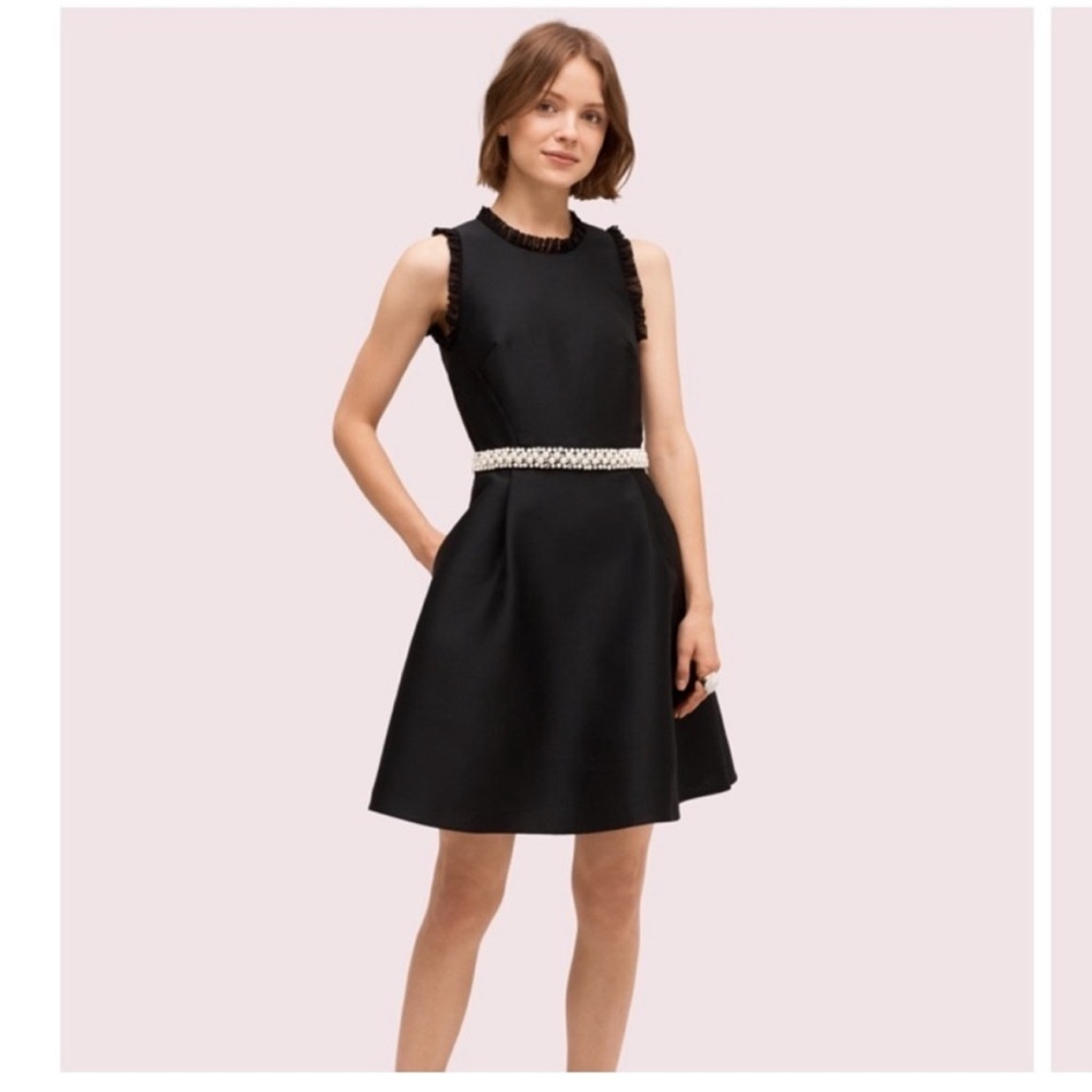 ✨NWT Kate Spade Pearl Crystal Mikado cocktail dress size 12